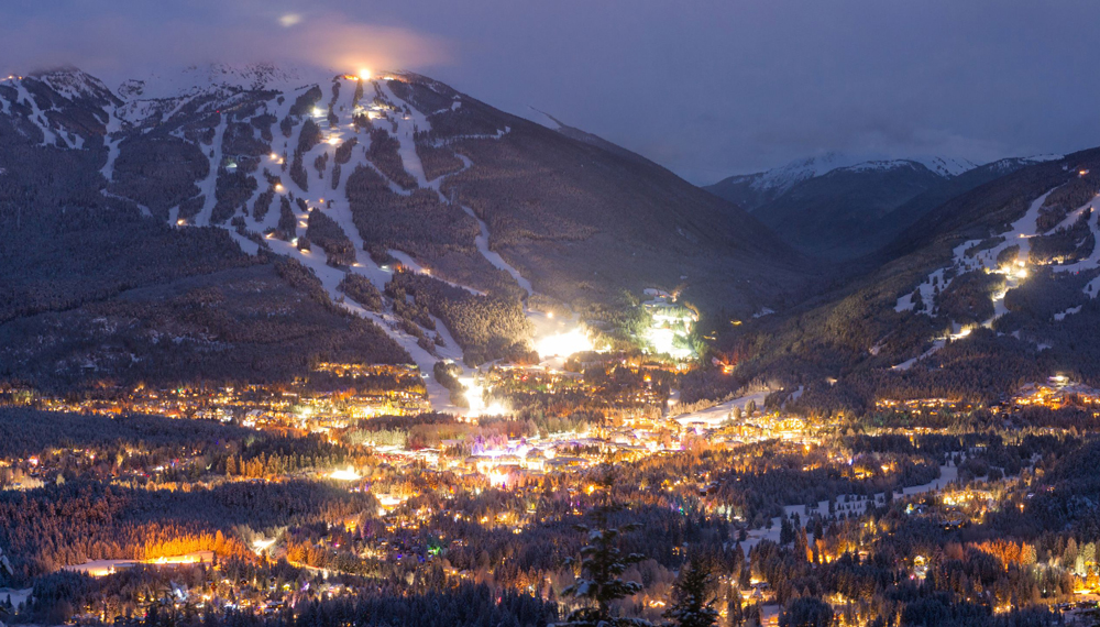 Whistler in Winter at Night